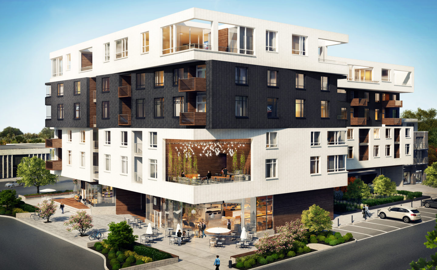 Black & White condo building, in Downtown, Victoria BC