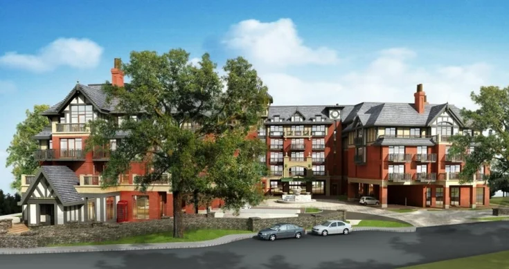 Oak Bay Beach Hotel condo building, in South Oak Bay, Victoria BC