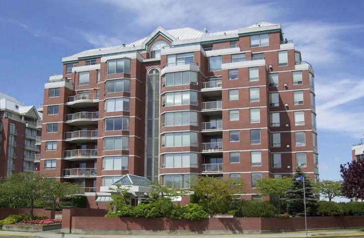 Harbourside condo building, in James Bay, Victoria BC
