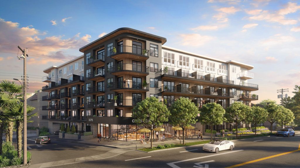 A condo building in Greater Victoria