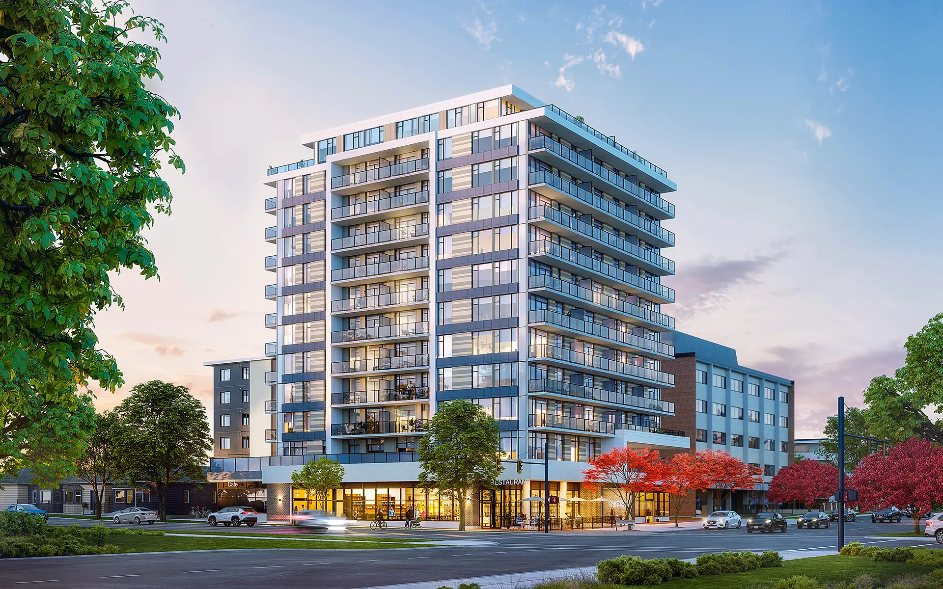 NEST by Chard condo building, in Downtown, Victoria BC