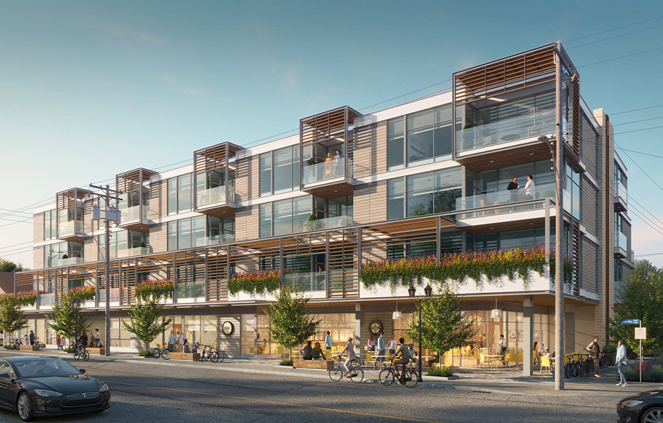 The Redfern condo building, in Jubilee, Victoria BC