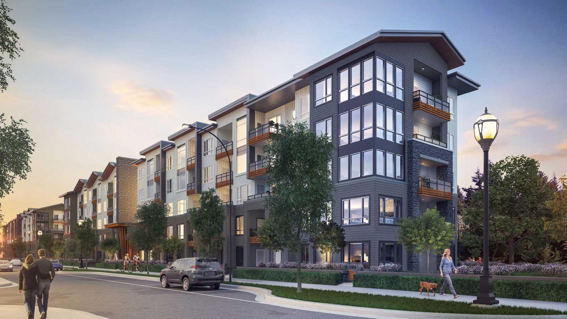 Parc Residences condo building, in Victoria West, Victoria BC