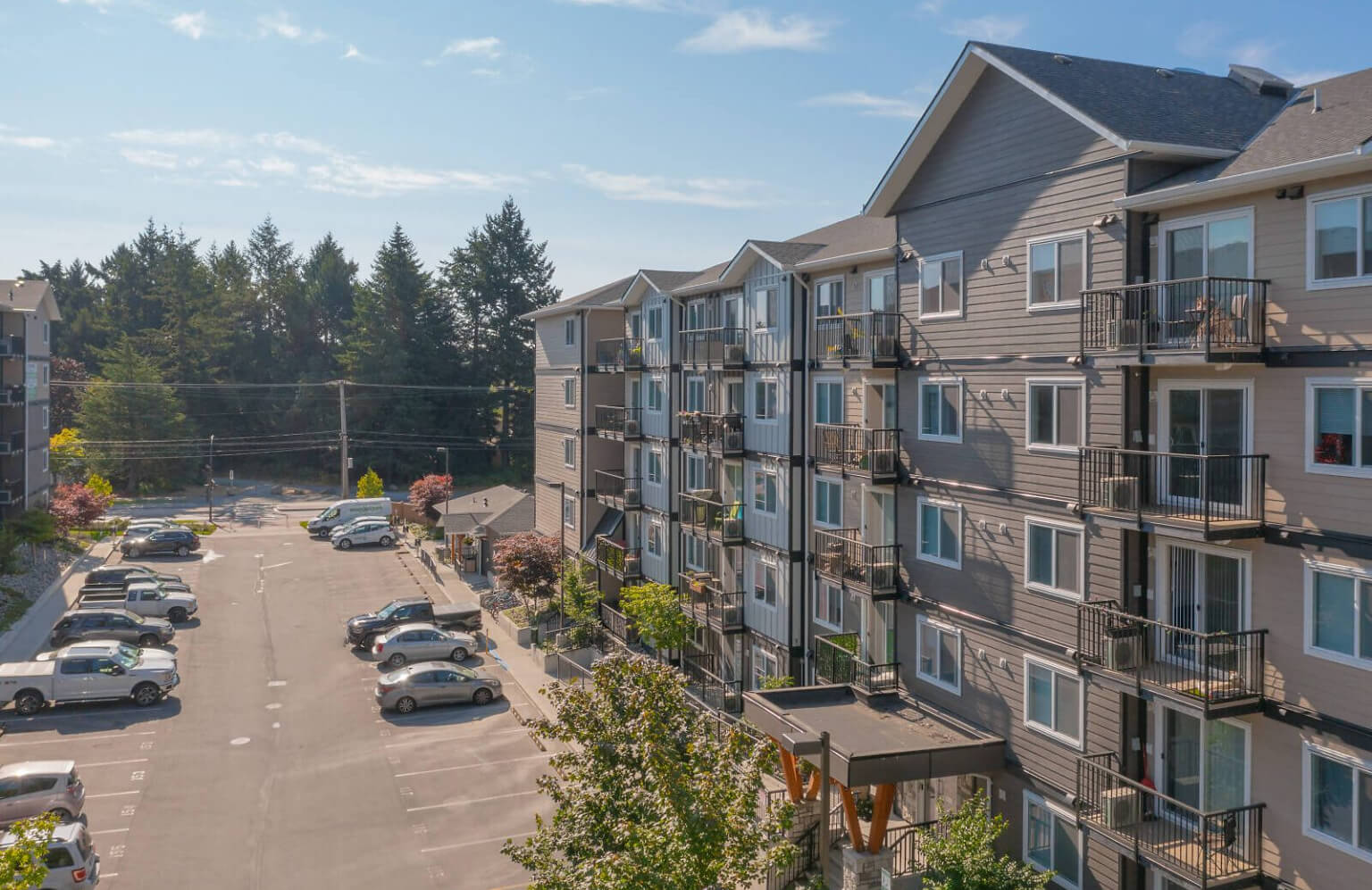 Belmont Place Apartments condo building, in Glen Lake, Victoria BC