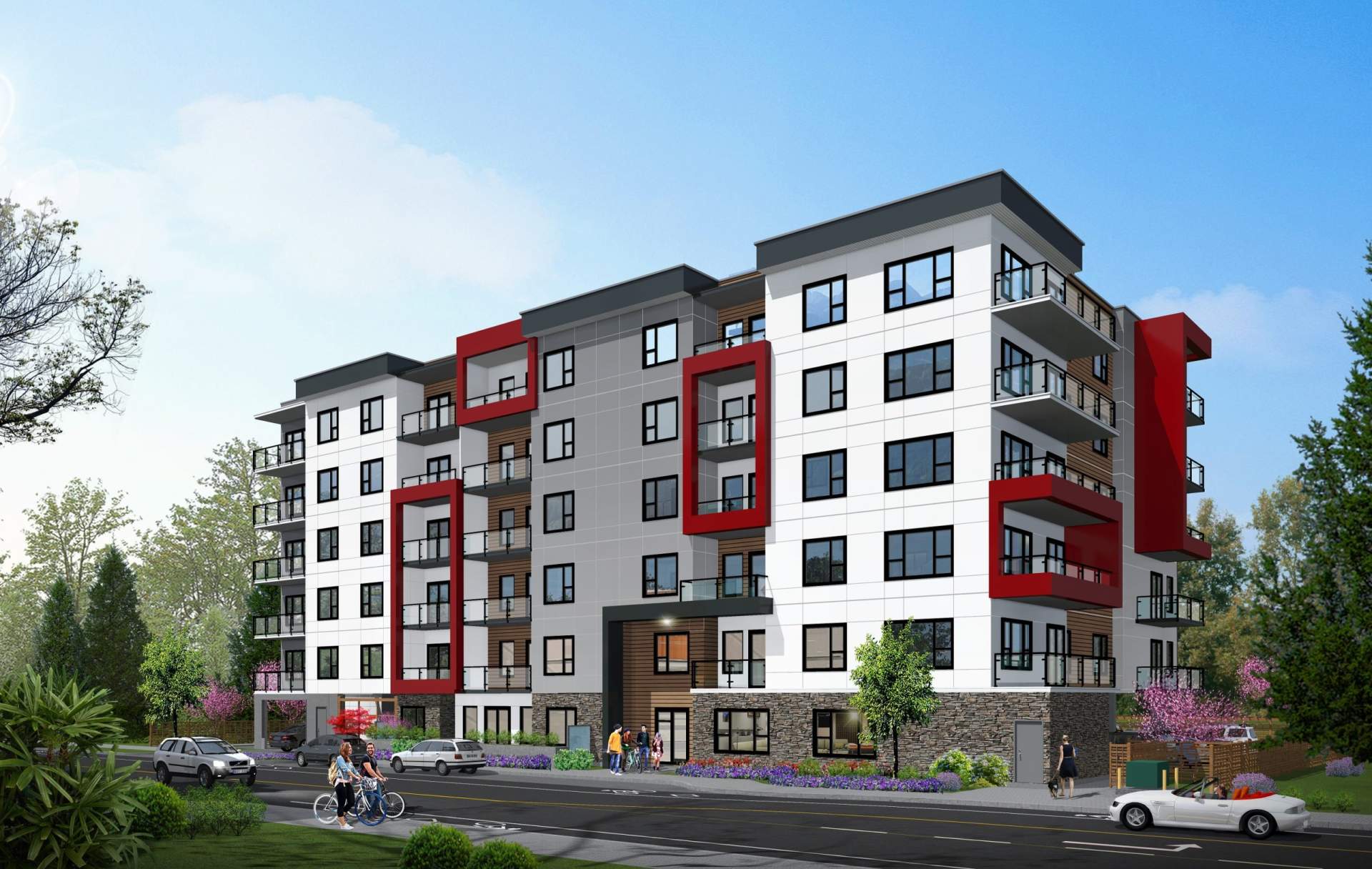 Pacific Trilogy condo building, in Langford Proper, Victoria BC