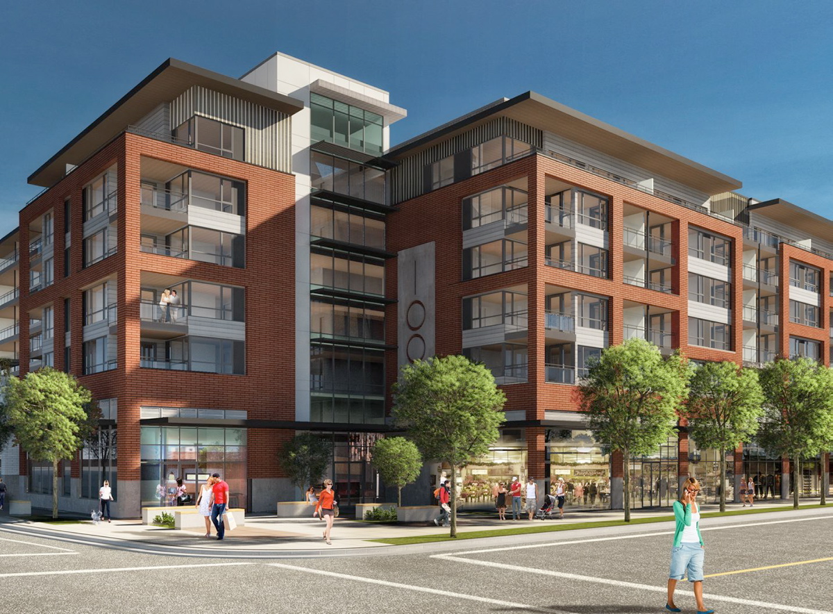 Pandora by Bosa Properties condo building, in Central Park, Victoria BC