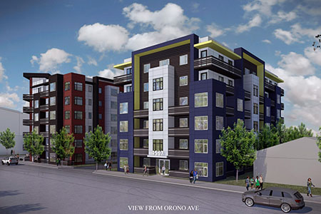 Pinnacle Apartment Homes condo building, in Langford Proper, Victoria BC