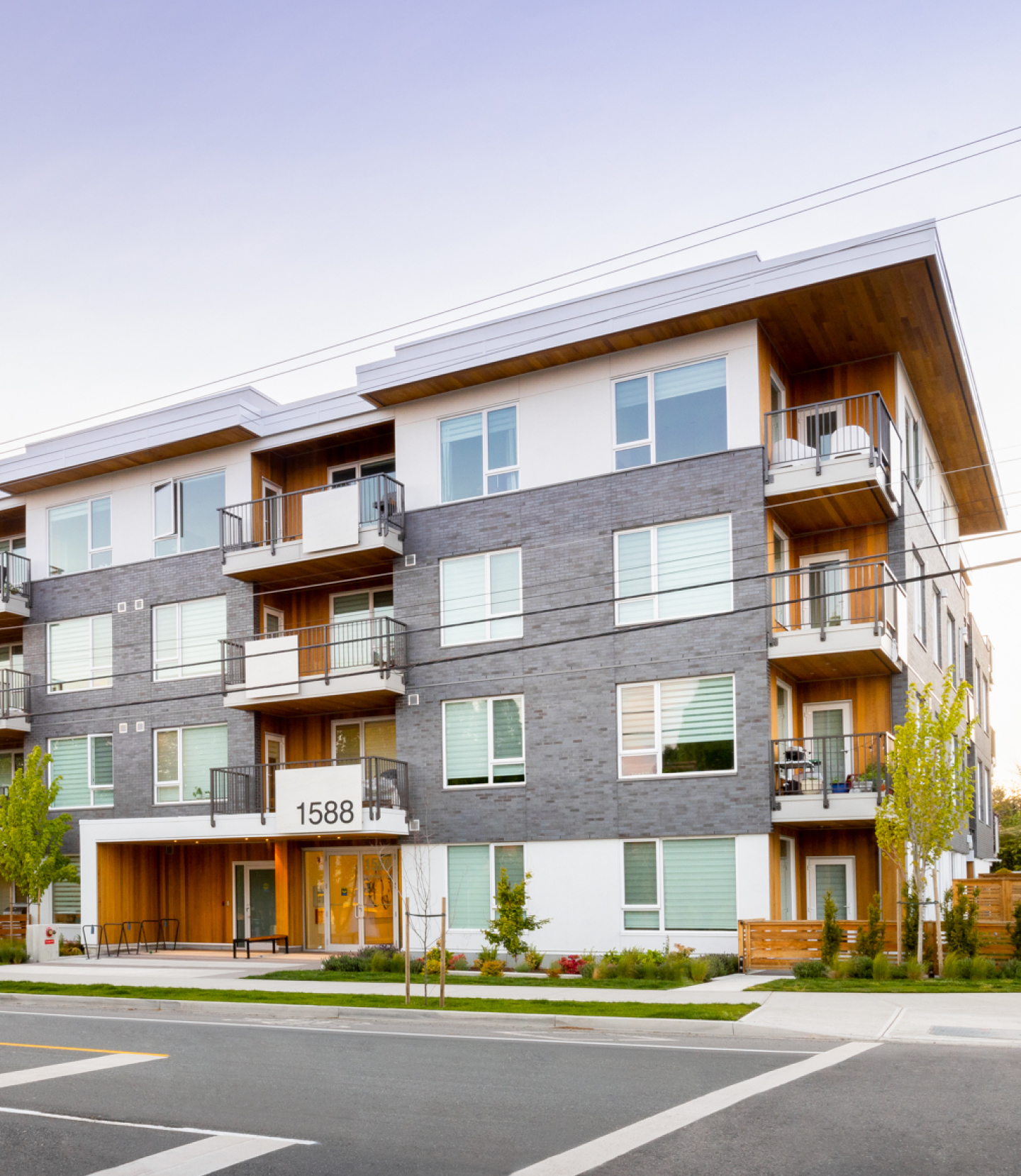 Fifteen88 condo building, in Cedar Hill, Victoria BC