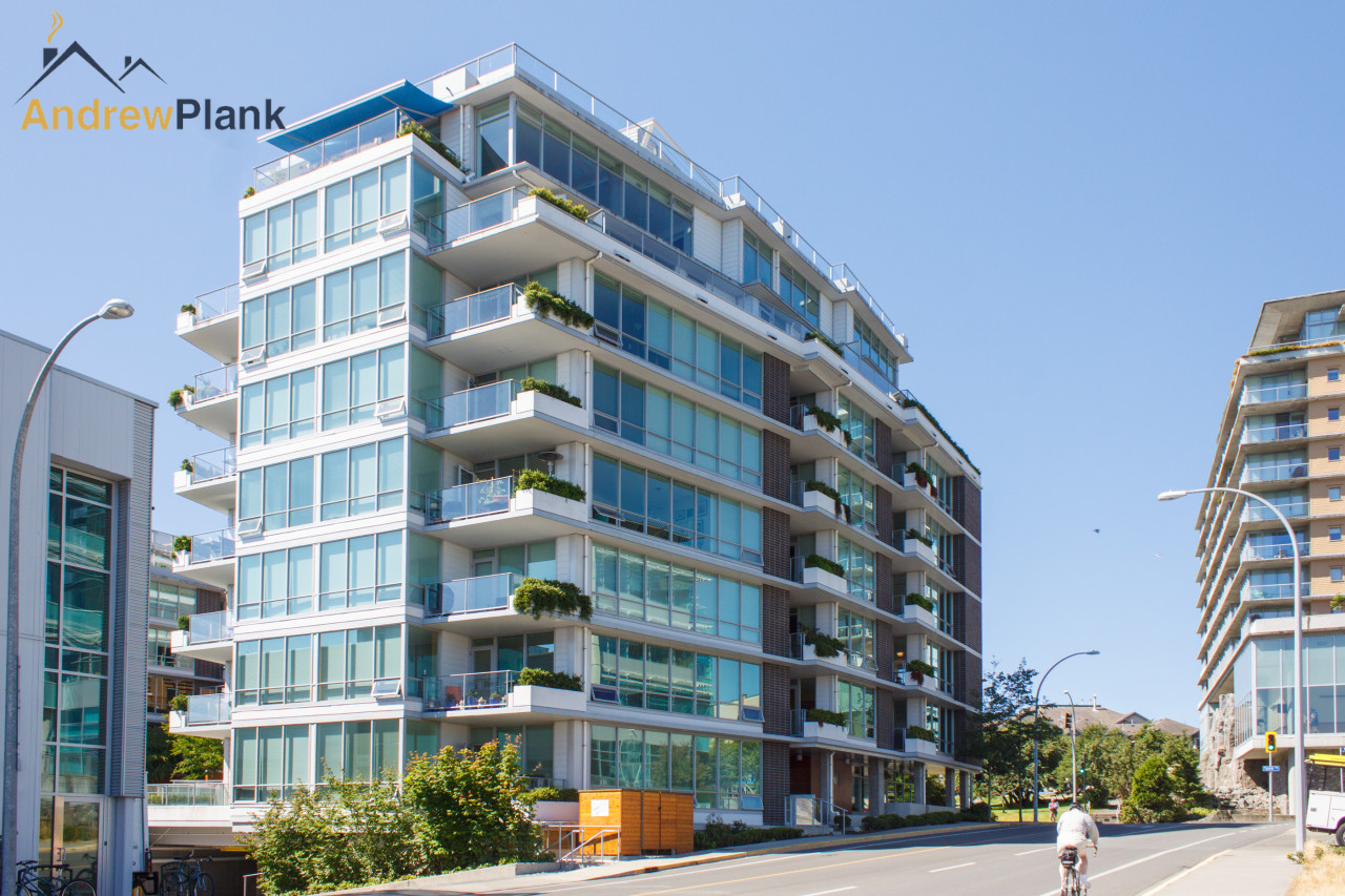 Synergy condo building, in Victoria West, Victoria BC
