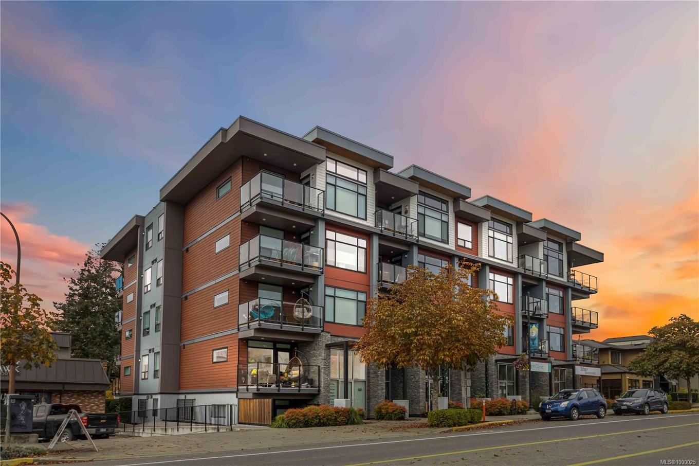 The Arbours condo building, in Brentwood Bay, Victoria BC